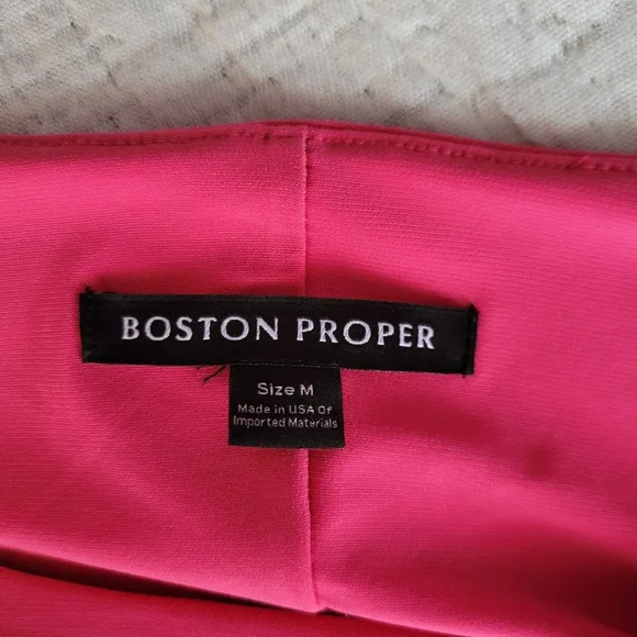 Boston Proper Slinky Knit Ruched Long Sleeve Maxi Dress Sz M Pink, Cocktail - Picture 2 of 6